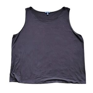 Eileen Fisher Woman 3X Tank Top Brown Sleeveless Rayon Blend Casual/2x$50